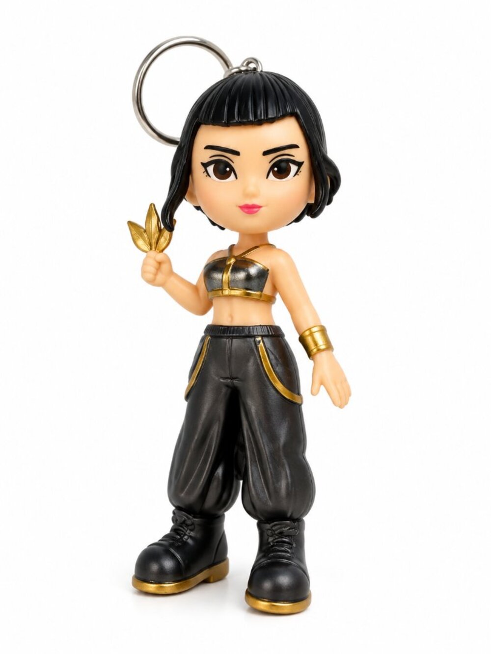 Mini Vinyl Warrior Girl Keychain Figure